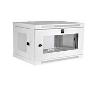 SmartRack 6U Low-Profile Switch-Depth Wall-Mount Mini Rack Enclosure, Clear Acrylic Window, White