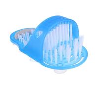 SMARTRICH - pantofola con spazzola per piedi, per un trattamento massaggiante ed esfoliante come alla spa, Blue With Color Box, 280x130x110mm