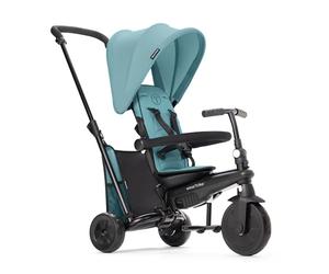 smarTrike STR3 - Triciclo pieghevole per bambini, con certificazione per passeggino, per 1, 2, 3 anni, 6 in 1, multilivello, turchese