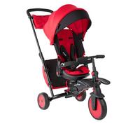 smarTrike STR7 - Passeggino a triciclo per bambini, compatto, triciclo facile da spingere, funge anche da bicicletta per bambini, triciclo deluxe dai 6 mesi in su, rosso e nero