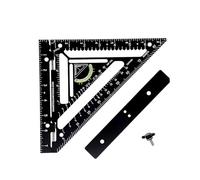 Smarts Squares Tool, 8.5-in Adjustable Woodworking Rafter Square with Level, Innovative Rafter Square Tool, Scribe Notch, and Pivot Point for Precise Marking and Layout(Noir)