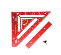 Smarts Squares Tool, 8.5-in Adjustable Woodworking Rafter Square with Level, Innovative Rafter Square Tool, Scribe Notch, and Pivot Point for Precise Marking and Layout(Red)
