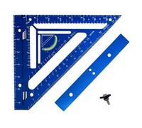 Smarts Squares Tool, 8.5-in Adjustable Woodworking Rafter Square with Level, Innovative Rafter Square Tool, Scribe Notch, and Pivot Point for Precise Marking and Layout(Blue)