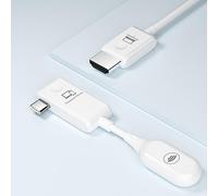 SmartSee Adattatore wireless da USB C a HDMI Display Screen Mirror Cast Extend per iPhone 15 e USB C Equiped Phone Laptop HDMI trasmettitore e ricevitore | Nessuna configurazione reale Plug n Play