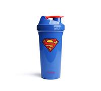 SmartShake Lite Justice League Superman Protein Shaker Bottiglia 800ml - BPA Free Gym Protein Shakes Bottiglia per proteine in polvere DC Comics Blue Water Bottle Superman Gifts