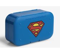 SmartShake Pill Box Organizer, set di due contenitori per capsule, blu con motivo Superman