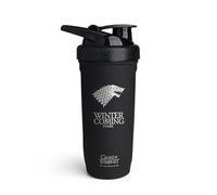 Smartshake Reforce - Borraccia shaker in acciaio inox con motivo Il trono di spade, con coperchio morbido, a prova di perdite, senza BPA e DEHP, 900 ml