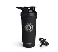 Smartshake Rockband Reforce Stainless Steel Protein Shaker 900ml | 30 oz - Leak-Proof Screw - BPA Free - Non-Insulated - Unisex Stainless Steel - Motörhead, Born To Lose Logo