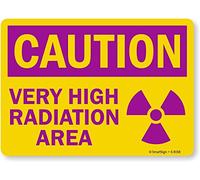 SmartSign Cartello "Caution - Very High Radiation Area" in alluminio da 17,8 x 25,4 cm