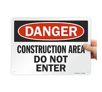 SmartSign Cartello "Danger - Construction Area, Do Not Enter" | 25,4 x 35,6 cm in plastica