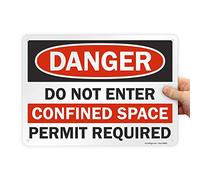 SmartSign cartello "Danger - Do Not Enter Confined Space, Permit Required" | 25,4 x 35,6 cm in plastica