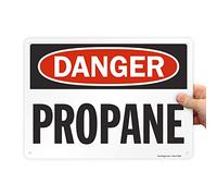 SmartSign Cartello di sicurezza OSHA in alluminio, leggenda "Danger: propane", 25,4 cm di altezza x 35,6 cm di larghezza, nero/rosso su bianco