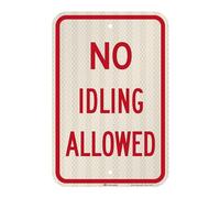 SmartSign Cartello "No Idling Allowed" | 30,5 x 45,7 cm 3M in alluminio riflettente ad alta intensità