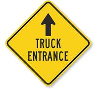 SmartSign - Cartello "Truck Entrance" con freccia verso l'alto, 45,7 x 45,7 cm, in alluminio riflettente 3M