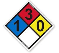 SmartSign NFPA 704 - Etichetta per classificazione (1,3,0) | 14" alto (punta a punta) vinile laminato, confezione da 5