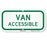Smartsign parking Sign, Legend "Van Accessible", verde e bianco, 6 Inches x 12 Inches, Green on White, 1