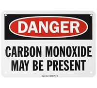 SmartSign Segno di pericolo - Monossido di carbonio può essere regalato | 10 x 10 cm plastica