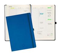 Smartsquare Agenda Settimanale 2026 Verticale a Quadretti, 17x24 cm, 12 Mesi, Copertina Rigida, Carta FSC 100gr (Blu)