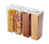 SmartStore Contenitori ermetici trasparenti per alimenti secchi con coperchio, 2,25 l, set di 4-20% in plastica biologica con coperchio, senza BPA, lavabili in lavastoviglie, contenitori impilabili da