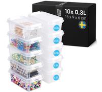 SmartStore Mini Scatole Portaoggetti 0,3L - Set da 10 - Scatoline Mol 0,3 L x 10