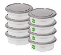 SmartStore Set di 8 contenitori per alimenti a tenuta stagna, 0,3 l, adatti a lavastoviglie, frigorifero, microonde, per la preparazione dei pasti, approvati per alimenti, senza BPA, ermetici