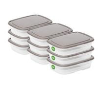 SmartStore Set di 9 contenitori per alimenti a tenuta stagna, 0,5 l, adatti a lavastoviglie, frigorifero, microonde, per la preparazione dei pasti, approvati per alimenti, senza BPA, ermetici