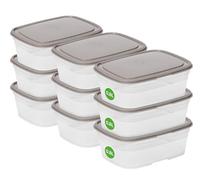 SmartStore Set di 9 contenitori per alimenti a tenuta stagna, 0,8 l, adatti a lavastoviglie, frigorifero, microonde, per la preparazione dei pasti, approvati per alimenti, senza BPA, ermetici