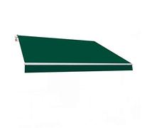 SmartSun Tenda classica completa 4 x 2,5 m colore verde tela poliestere. Struttura in alluminio. Regolabile in inclinazione. Manovella inclusa. Tenda da sole terrazza, giardino, balcone