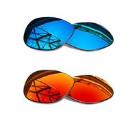 SmartVLT Lenti di ricambio blu ghiaccio e rosso fuoco per occhiali intelligenti Ray-Ban Meta Wayfarer RW4008 e Gen 2 RW4012 (53 mm), transizione, protezione UV
