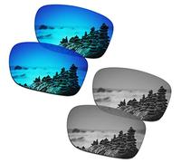 SmartVLT Lenti di ricambio da uomo in titanio blu ghiaccio e argento per occhiali da sole Ray-Ban Chromance RB4264 58 mm