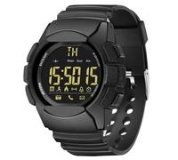 Smartw - Orologio sportivo da uomo, orologio da fitness, orologio da uomo, display a LED, 100 m, impermeabile, orologio digitale con contapassi,