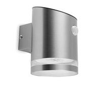Smartwares Lampada da Esterni ad Energia Solare 10.045.82, Sensore di movimento, Luce bianca da 3000 K, Montaggio semplice, Impermeabilità IP44, Acciaio inossidabile