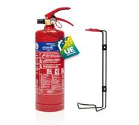 Smartwares Estintore a polvere - 2 kg - Per incendi ABC di materiali comuni, liquidi e gas - Per la casa, le officine e i veicoli - Con base di sospensione - FEX-15125