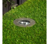 Smartwares Faretto da incasso per pavimento a LED solare Lugo, IP44, acciaio inox, vetro Smartwares