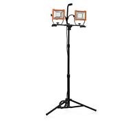 Smartwares Lampada da Lavoro LED con Treppiede FCL-80114, 4800 lumen, Luce doppia, Supporto regolabile 100-170 cm
