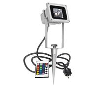 Smartwares Proiettore LED colorato su spiedo, lampada da giardino con telecomando flp1 di b10s-48