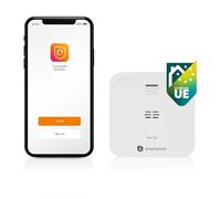 Smartwares Rilevatore CO collegato - 85 DB - Sensore 10 Anni - Notifiche tramite App - Pulsante Test & Silenzio - FGA-138