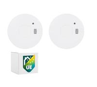 Smartwares set di 2 rilevatori di fumo - Batterie sostituibili con durata di 5 anni - Rilevamento rapido e affidabile - 85 dB - FSM-11752