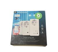 Smartwares Set Di 3 Prese Smart Wifi APP Per Casa Intelligente Controllo Alexa