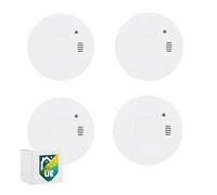 Smartwares set di 4 rilevatori di fumo - Batterie sostituibili con durata di 5 anni - Rilevamento rapido e affidabile - 85 dB - FSM-11754