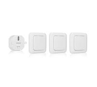 Smartwares Set di Interruttori per la Luce della Camera da Letto Plug & Connect - 1 Presa da incasso, Ricevitore - 3 Interruttori a Parete - Smartwares SH4-99567
