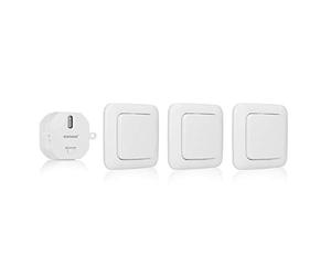 Smartwares Set di Interruttori per la Luce della Camera da Letto Plug & Connect - 1 Presa da incasso, Ricevitore - 3 Interruttori a Parete - Smartwares SH4-99567