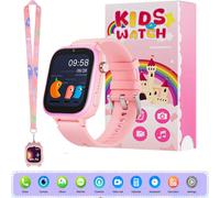 Smartwatch 4G per bambini, smartwatch per bambini con telefono e chiamata di emergenza SOS, orologio da polso per bambini, con videochiamata, messaggi, giochi, modalità scuola, fotocamera, lettore mus