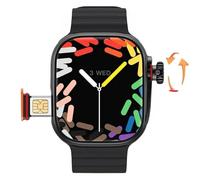 Smartwatch Android S9 Ultra 4G Network SIM Card 2,2" Amoled 180° fotocamera rotante GPS WIFI Global Call Smart Watch da uomo Ultra 5G (nero, 2 GB 16 GB)