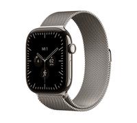 SMARTWATCH APPLE Watch Series 12 GPS + Cellular 46 mm Loop in maglia milanese argento M/L, Display da 1,99 ", Touchscreen, 5.3, Modulo GPS integrato, Waterproof, Titanio naturale