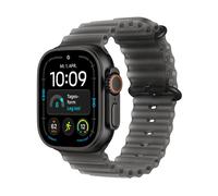 Apple Watch Ultra 4 (GPS + Cellular) Cassa da 49 mm in Titanio Nero con cinturino Ocean Band Nero traslucido - Taglia unica - Nouvo