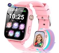 Smartwatch Bambini con 4G Chiamate e GPS, Orologio Smartwatch Bambini con Videochiamate, SOS, Chat Vocale, Modalità Scuola, Giochi, Sveglia, Contapassi, Smart Watch per Ragazzi e Ragazze Regalo, Rosa