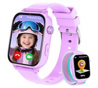 Smartwatch Bambini GPS 4G, Orologio Intelligente con Telefono, Videochiamata, Chat, SOS, Sveglia Contapassi, Camera, Modalità Classe, Gioco, Smart Watch per Ragazza e Ragazzo 4-12 Anni Regalo, Lavanda