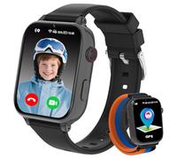 Smartwatch Bambini GPS 4G, Orologio Intelligente per Ragazza e Ragazzo con Telefono, Videochiamata, Chat, Sveglia, Camera, Modalità Classe, Gioco, Smart Watch Bambino Bambina 4-12 Anni Regalo, Nero