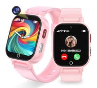 Smartwatch Bambini, Orologio Bambina con GPS, Smartwatch Bambino Videochiamata Chat Vocale/WIFI/Ricezione SMS SOS Modalità Scuola Piccolo Orologio per Bambini, Regali Bambino Dai 4 Anni in Su, Rosa
